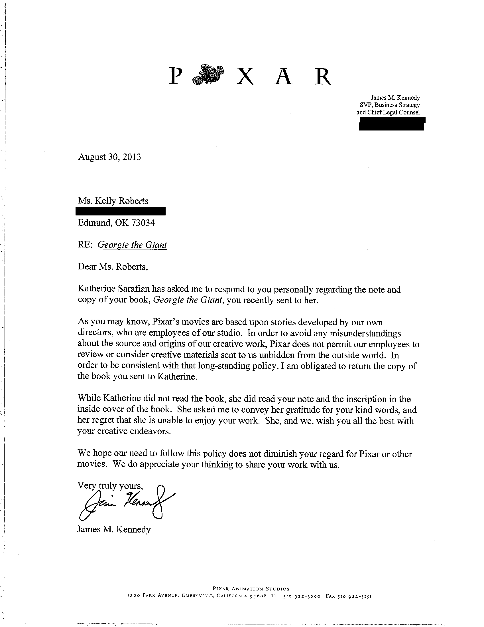 pixar cover letter internship